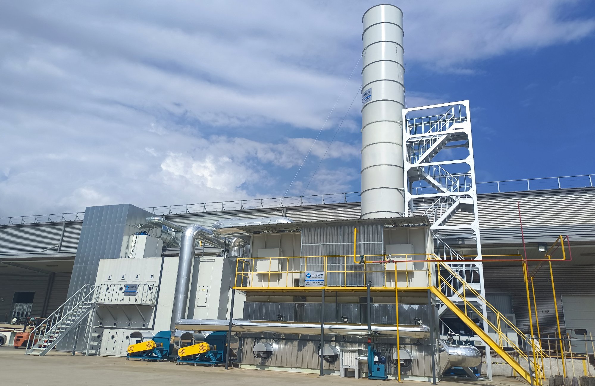 雅迪电动车：30万风量沸石转轮+RTO废气治理